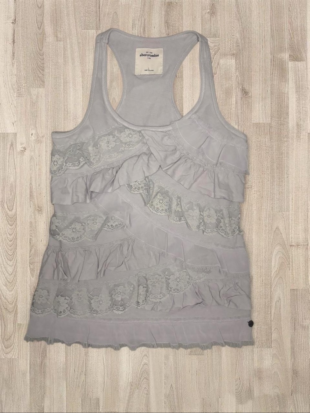 Abercrombie & Fitch Lace Ruffle Tank Top | Size L 🧚🏼♀️🌿